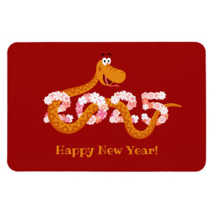 Imán Noche china de madera de Zodiac 2025