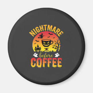 Imán Noche de café de Halloween Pesadilla antes del caf