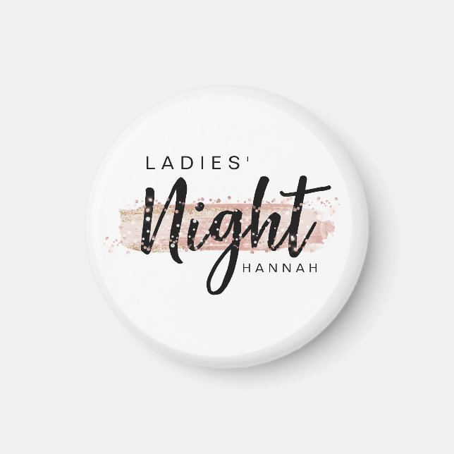 Imán Noche de chicas pintura acuarela fiesta de soltera (Frente)