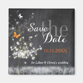 Imán Noche de Dandelions Boda Salva la Fecha