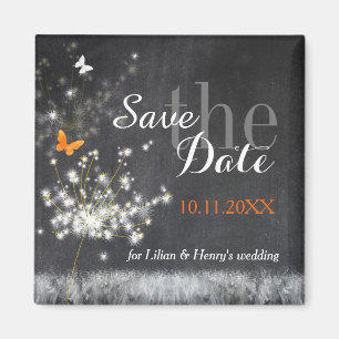 Imán Noche de Dandelions Boda Salva la Fecha