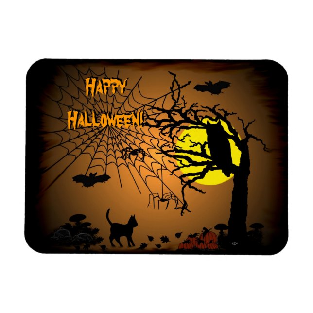 Imán Noche de Halloween, ¡Feliz Halloween! (Horizontal)