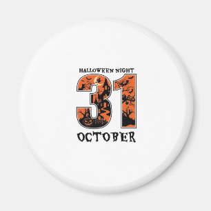 Imán Noche de Halloween Octubre Casa Embrujada Bruja Ca