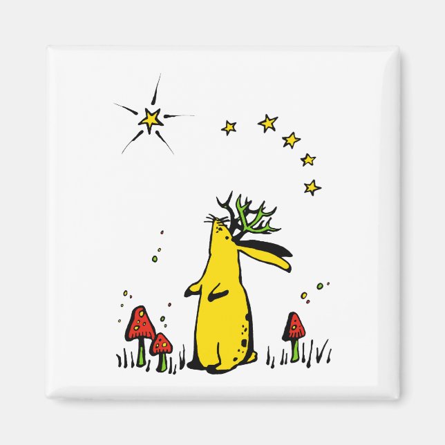 Imán Noche de Jackalope (Frente)