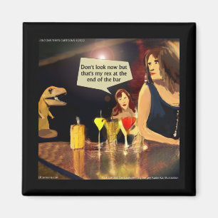 Imán Noche de las damas con cómico gracioso de T-rex