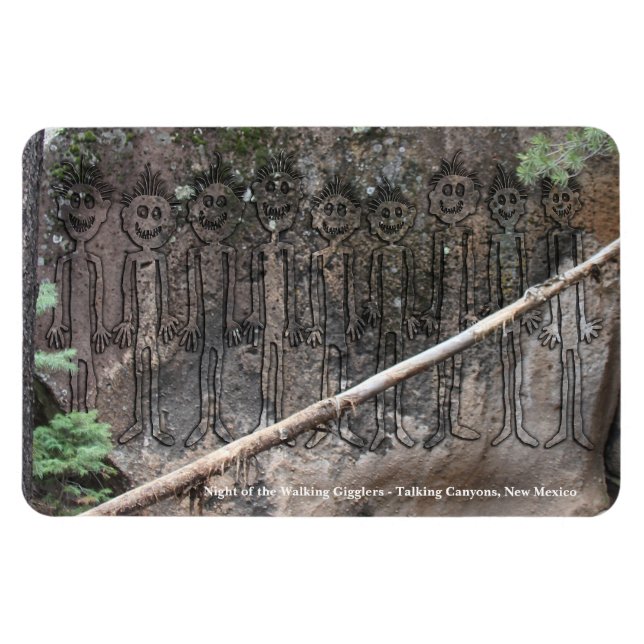 Imán Noche de los contrabandistas ambulantes Petroglyph (Horizontal)