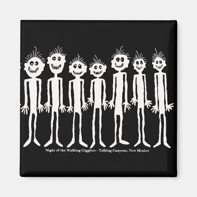 Imán Noche de los contrabandistas ambulantes Petroglyph (Frente)