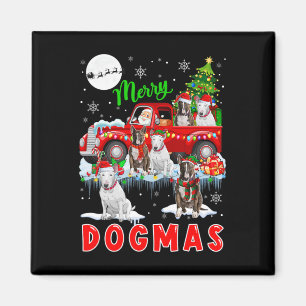 Imán Noche de Navidad Perro Santa Cargando Territorios