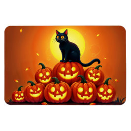 Imán Noche de otoño con calabazas brillantes