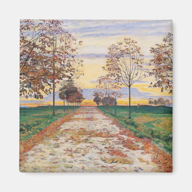 Imán Noche de otoño (por Ferdinand Hodler) (Frente)