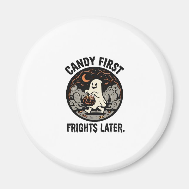 Imán Noche de Terror de Dulces de Halloween (Frente)
