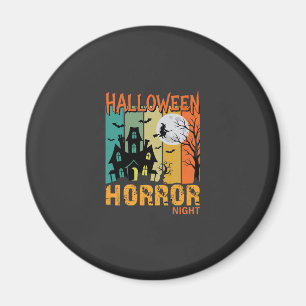 Imán Noche de Terror de Halloween Casa Embrujada Vector
