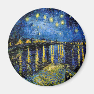 Imán Noche De Vincent Van Gogh Starry Sobre El Ródano 1