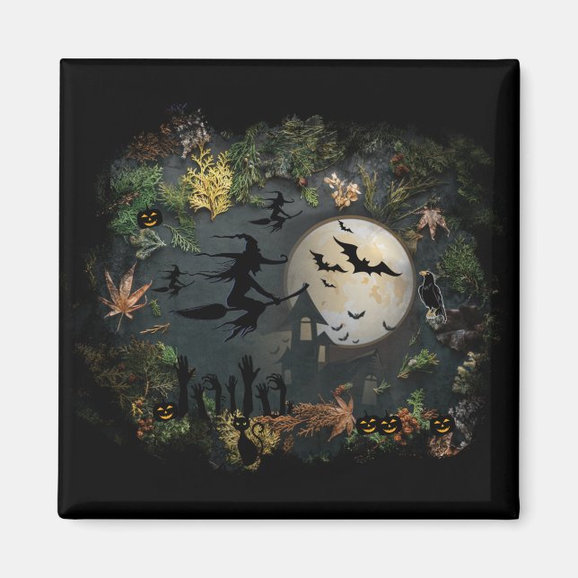 Imán Noche del Fiesta de las brujas (Frente)