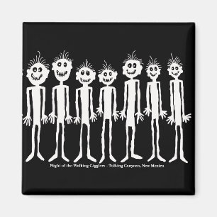 Imán Noche del petroglifo de Gigglers que camina