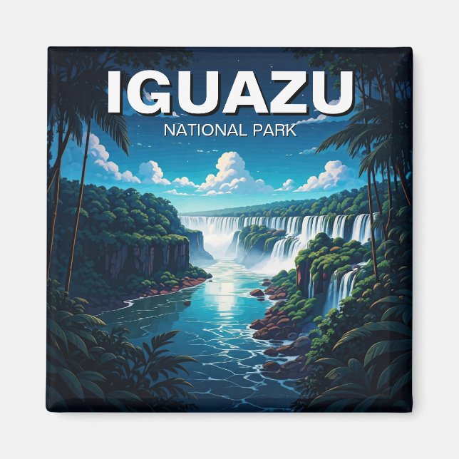 Imán Noche en el Parque Nacional Iguazu Argentina (Frente)