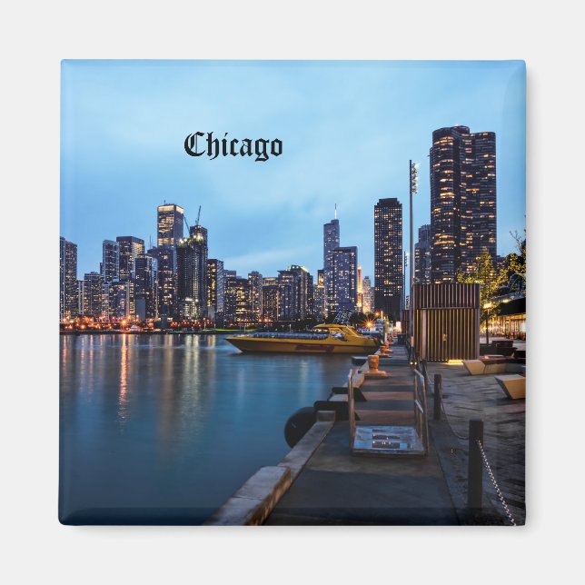 Imán Noche En El Pier De La Marina (Frente)