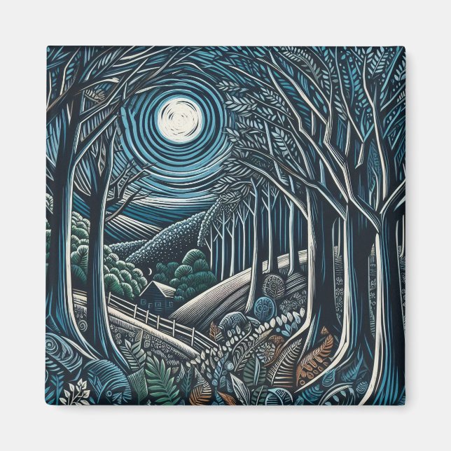 Imán Noche en los bosques (Frente)