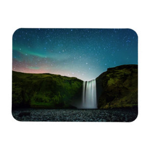 Imán Noche en Skógafoss
