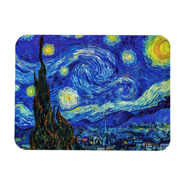 Imán Noche estrellada de Van Gogh, (Horizontal)