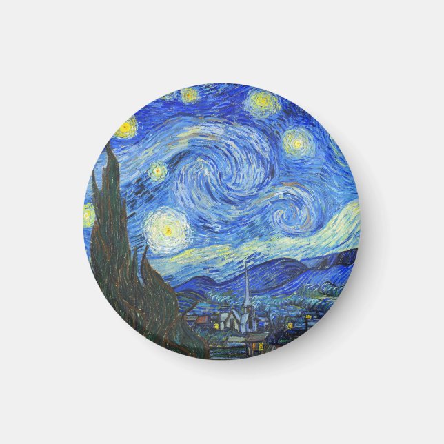 Imán Noche estrellada de Vincent van Gogh (Frente)
