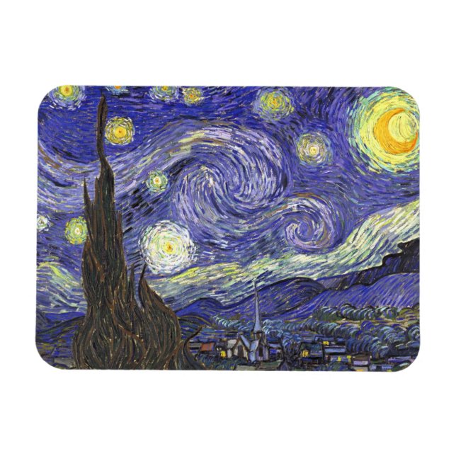 Imán Noche estrellada de Vincent van Gogh (Horizontal)