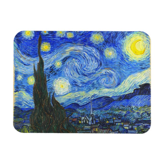 Imán Noche estrellada de Vincent van Gogh (Horizontal)