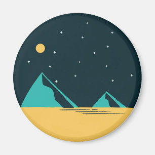 Imán noche estrellada Estándar, 5,7 Cm Circle Magnet