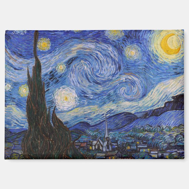 Imán Noche estrellada: Saint Remy de Vincent Van Gogh (Anverso)