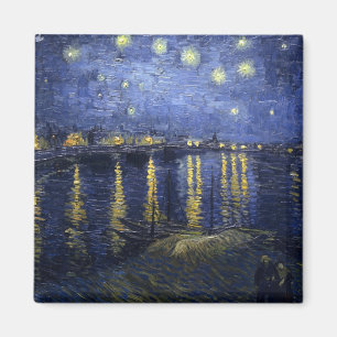 Imán Noche estrellada sobre el Rhone