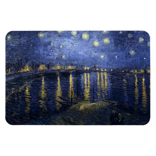 Imán Noche estrellada sobre el Ródano (Horizontal)