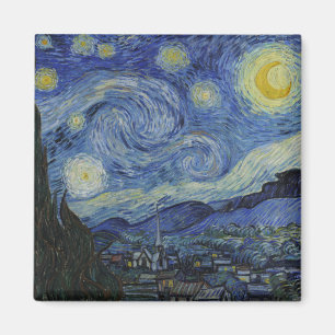 Imán Noche estrellada y Van Gogh/famoso arte vintage