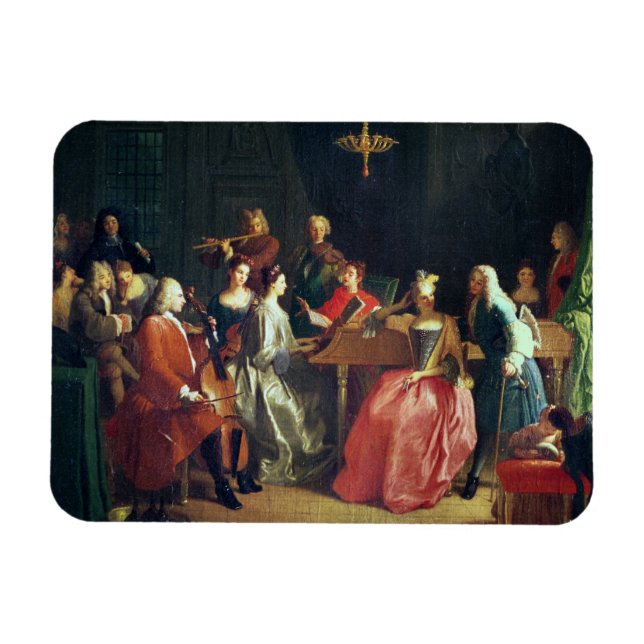 Imán Noche musical (aceite sobre lienzo) (Horizontal)