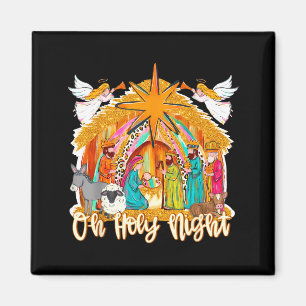 Imán Noche Santa Escena de la Natividad de Navidad R