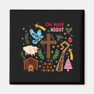 Imán Noche Santa Jesús Es La Razón Cristiano Cristo