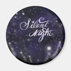 Imán Noche silenciosa - romántica escena de nieve de va