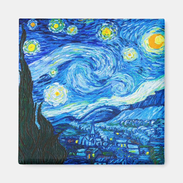 Imán Noche Van Gogh Starry (Frente)
