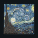 Imán Noche Van Gogh Starry<br><div class="desc">Obra maestra de la noche Vincent Van Gogh Starry, obra de arte de época sobre productos modernos de Zazilicious</div>