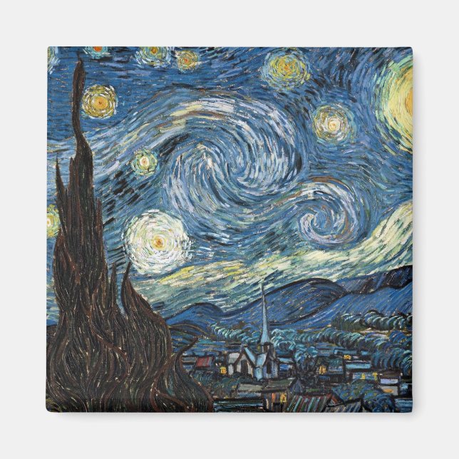 Imán Noche Van Gogh Starry (Frente)