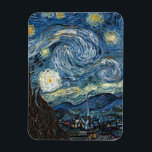 Imán Noche Van Gogh Starry<br><div class="desc">Obra maestra de la noche Vincent Van Gogh Starry, obra de arte de época sobre productos modernos de Zazilicious</div>
