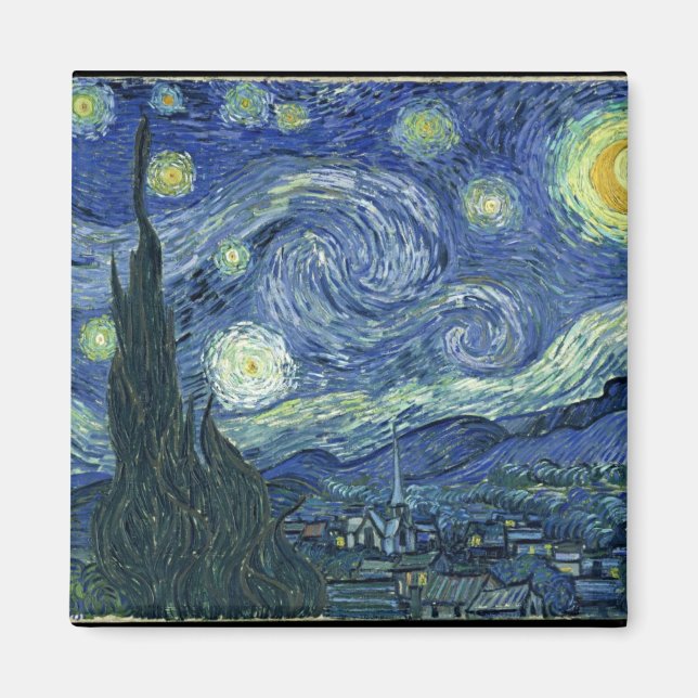 Imán Noche Van Gogh Starry (Frente)