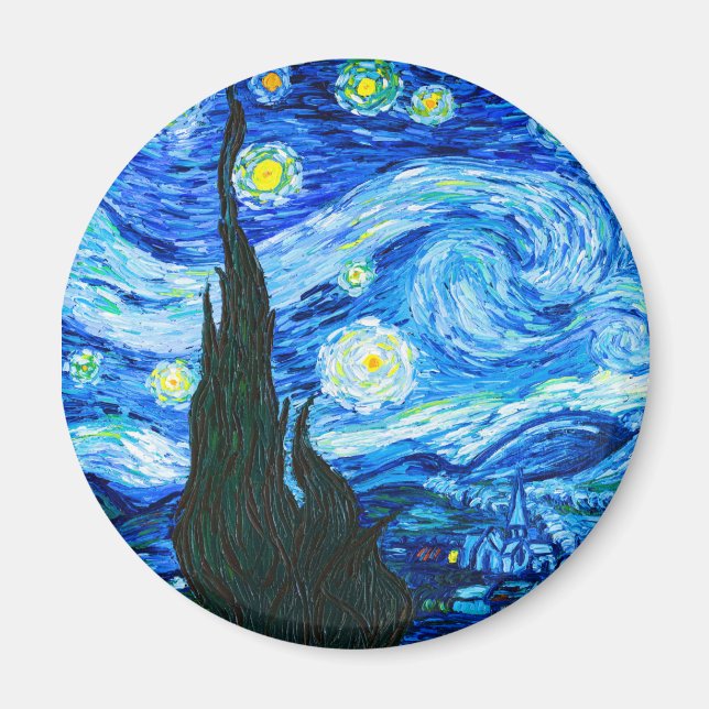 Imán Noche Van Gogh Starry (Frente)
