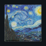Imán Noche Van Gogh Starry. Arte vintage impresionista<br><div class="desc">El imán Van Gogh "La noche estrellada".</div>