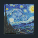 Imán Noche Van Gogh Starry. Arte vintage impresionista<br><div class="desc">El imán Van Gogh "La noche estrellada".</div>