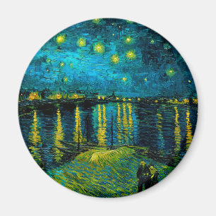 Imán Noche Van Gogh Starry sobre el Ródano