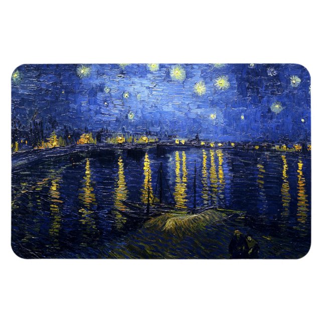 Imán Noche Van Gogh Starry Sobre El Ródano (Horizontal)