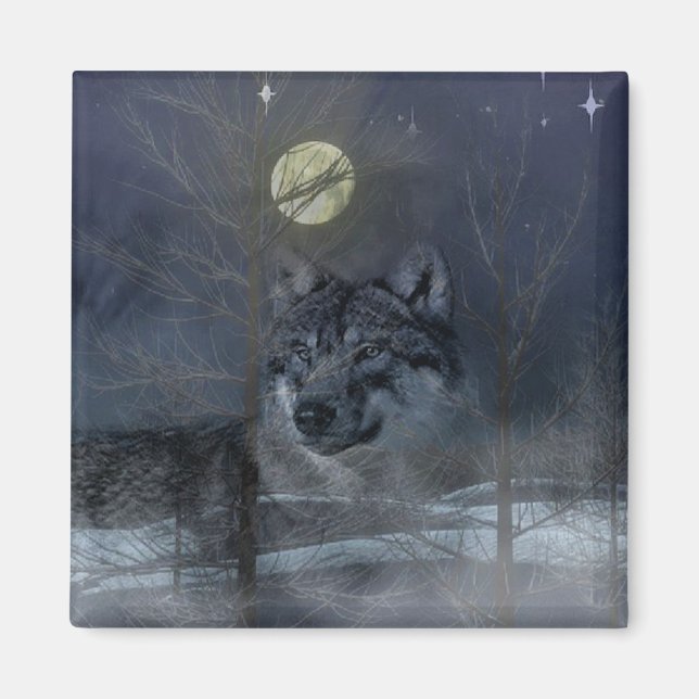 Imán Noche Wolf Spirit Moon (Frente)
