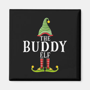 Imán Nochebuena de Buda Elf divertida coincidiendo con