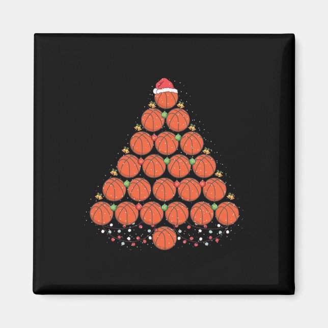 Imán Nochebuena del equipo del árbol de navidad del bal (Frente)