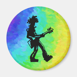 Imán Noches de Boogie de Nueva York Guitarra Arcoíris